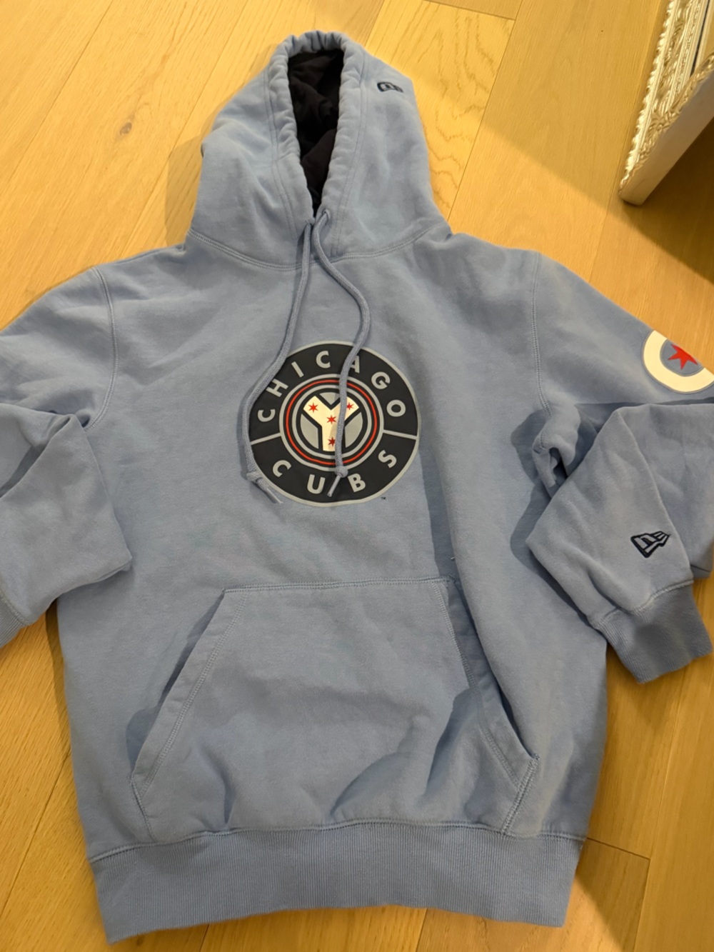 Chicago Cubs Light Blue Hooded Sweatshirt